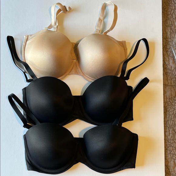 Maidenform Black and Cream convertible strapless bras - Set of 3 - Picture 1 of 8